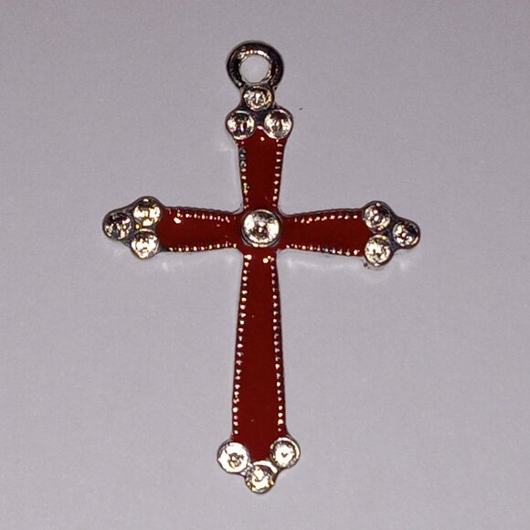 🎯 Red Cross Charm Pendant - Picture 5 of 7